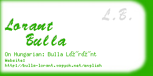 lorant bulla business card